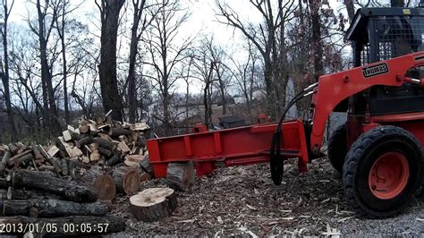 homemade skid steer log splitter|skid steer attachment log splitter.